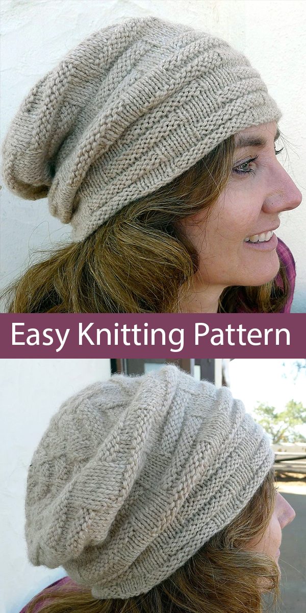 easy knitted hats for women