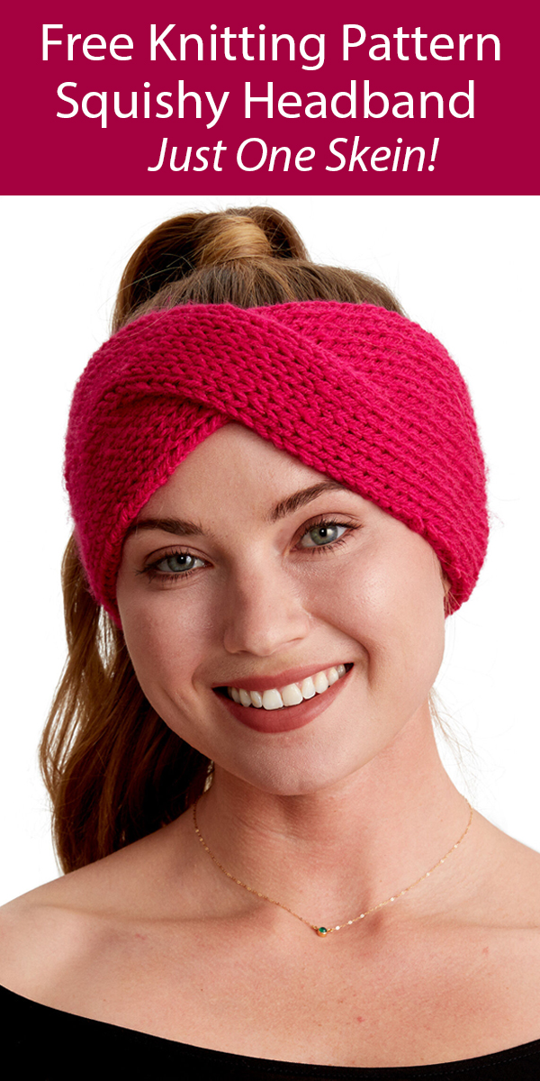 Free Knitting Pattern for Squishy Headband in One Skein