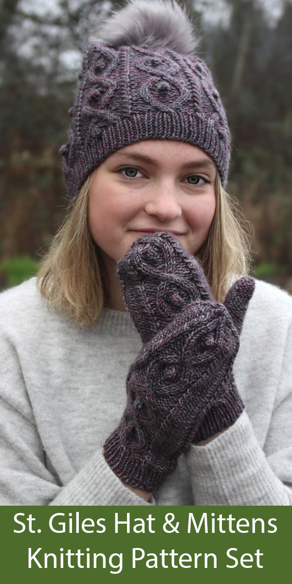 St. Giles Hat and Mittens Knitting Pattern