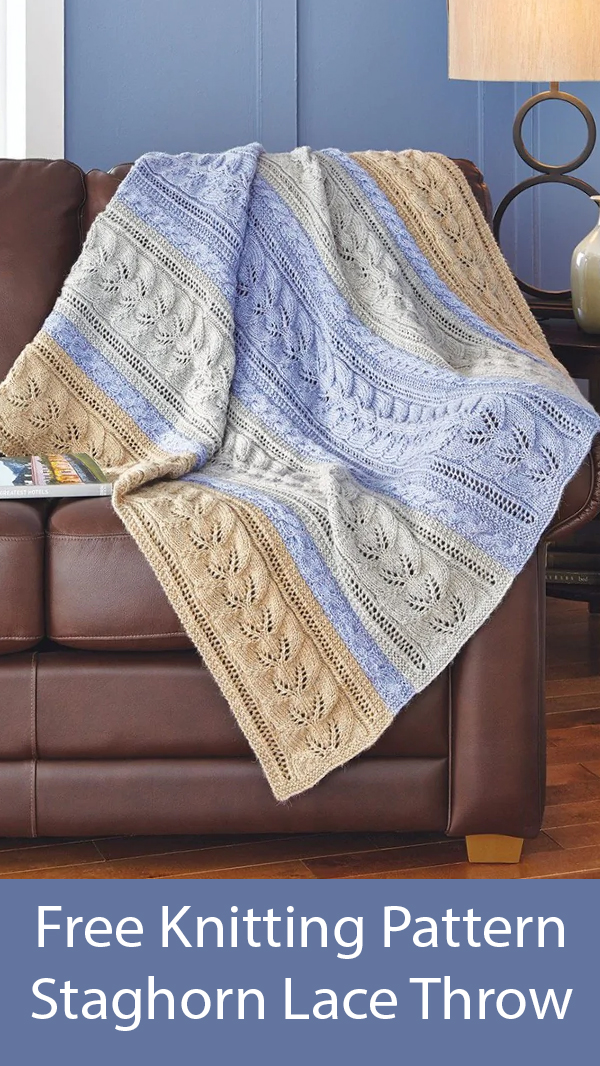 Free Staghorn Lace Throw Knitting Pattern