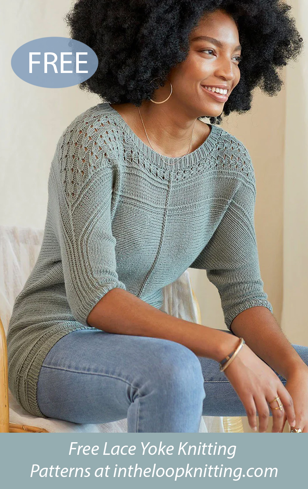 Free Women's Sweater Knitting Pattern Stagione