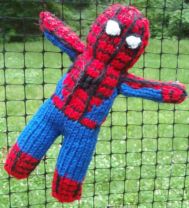 Free Knitting Pattern for Spiderman Toy