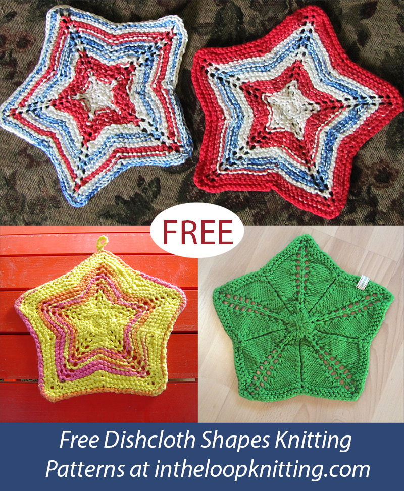 Free Star Dishcloth Knitting Pattern