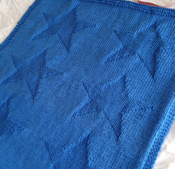 Knitting pattern for Star Baby Blanket and more star knitting patterns