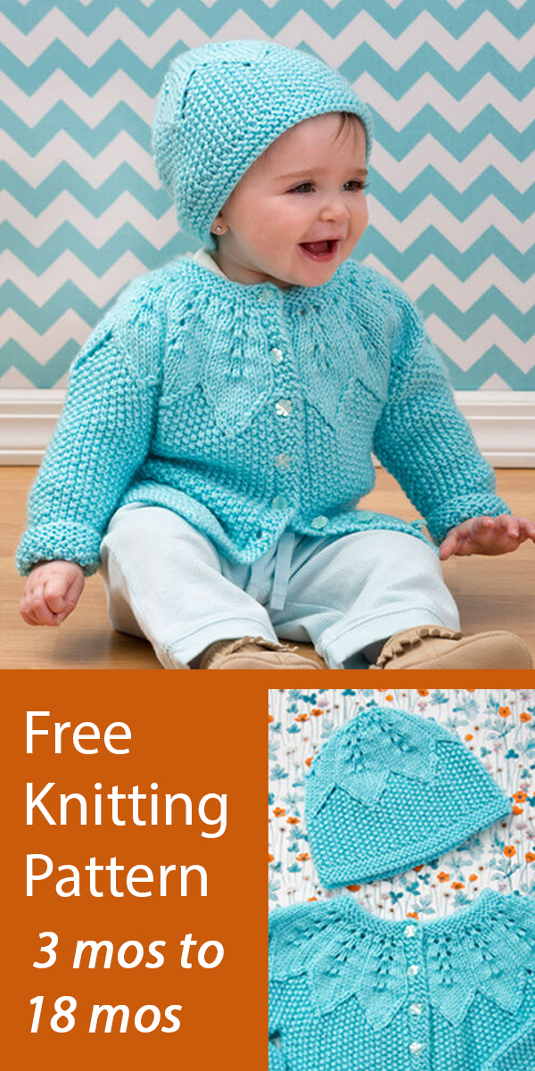 Free Baby Cardigan Knitting Pattern Star Bright Baby Cardigan and Hat