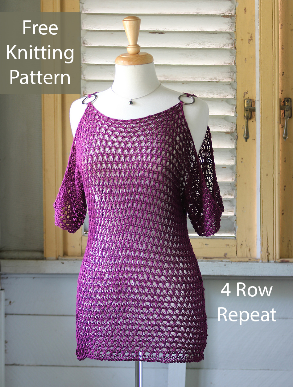 Free Knitting Pattern Star Flower Tunic
