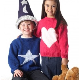 Free knitting pattern for child's Star Sweater and more star knitting patterns