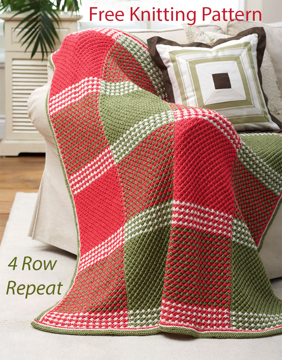 Free Knitting Pattern for Star Stitch Afghan