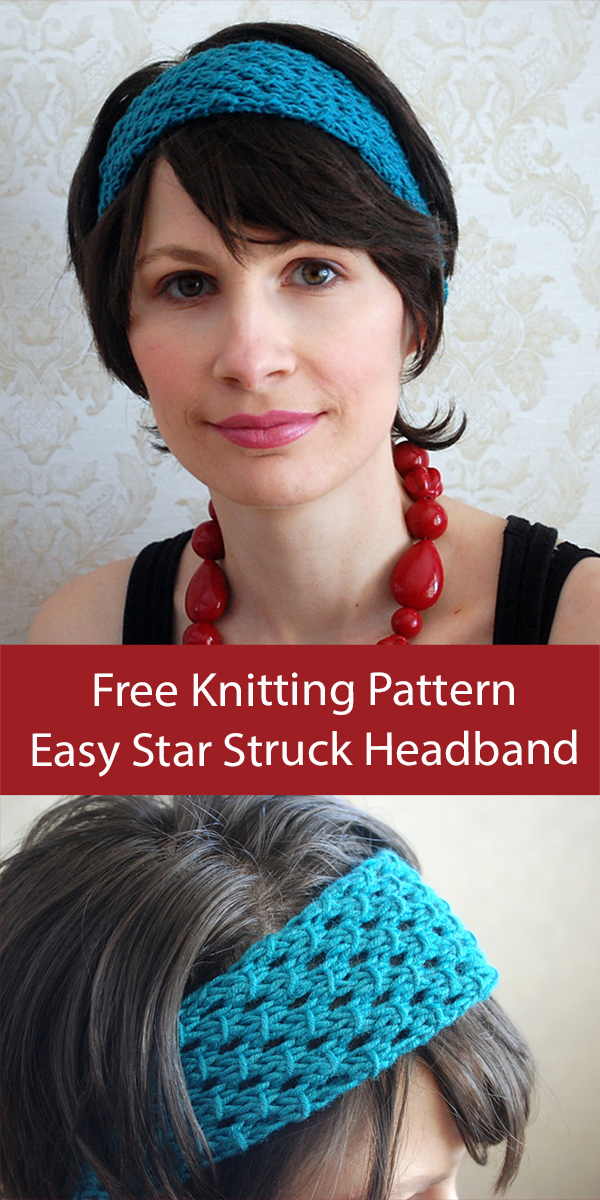Free Headband Knitting Pattern Easy Star Struck Headband