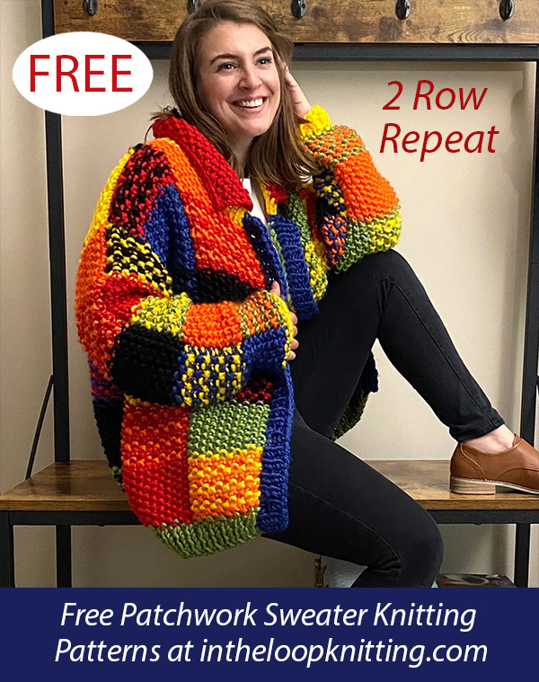 Free Patchwork Star Style Cardigan Knitting Pattern