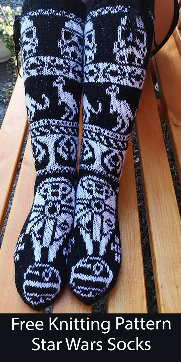 Free Knitting Pattern Star Wars Socks