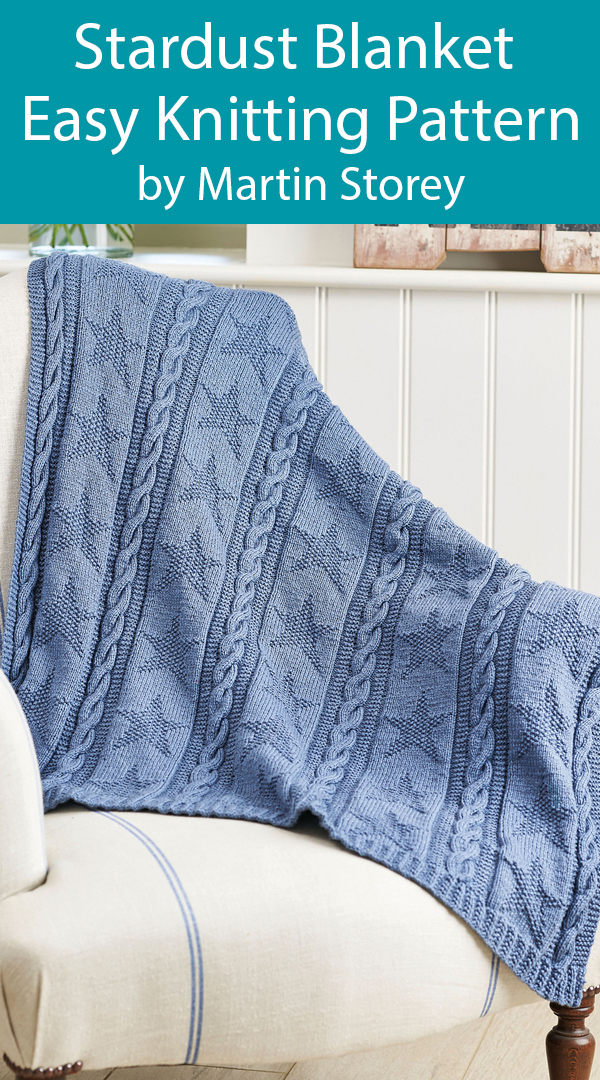 Knitting Pattern for Easy Stardust Throw or Baby Blanket by Martin Storey