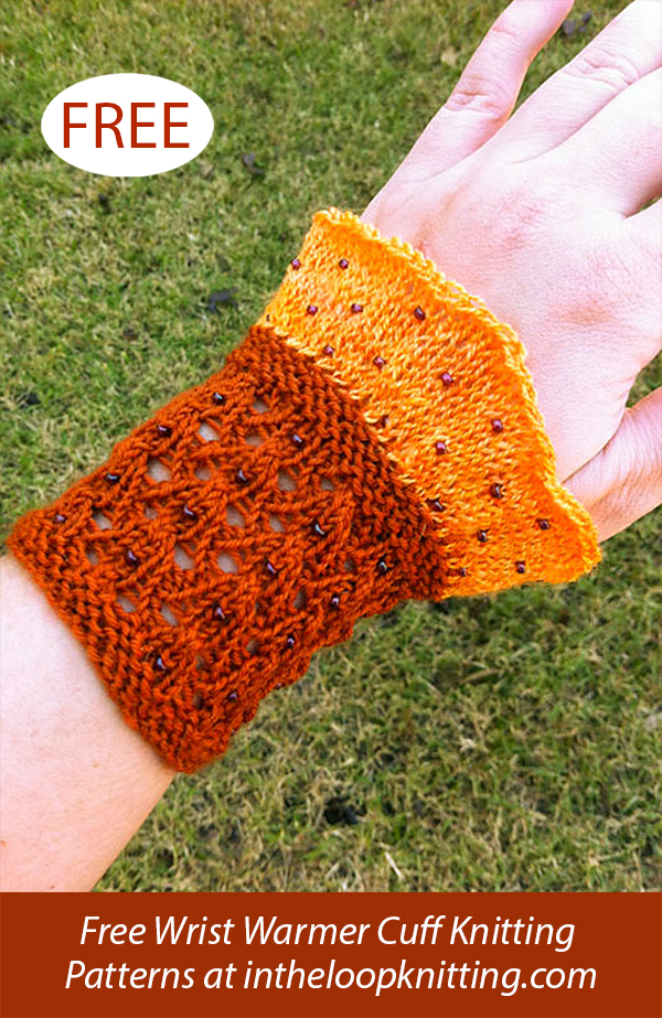 Free Starfield Cuffs Knitting Pattern
