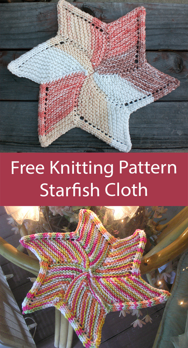Free Dish Cloth Knitting Pattern Starfish Cloth