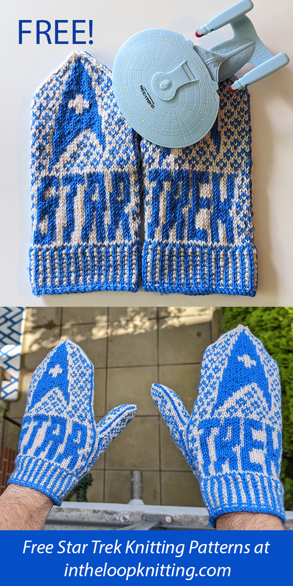 Free Star Trek Knitting Pattern Starfleet Mittens