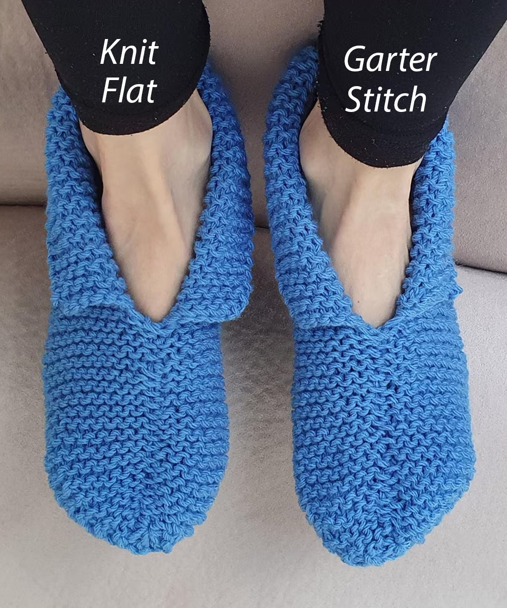 Garter Stitch Starling Slippers Knitting Pattern
