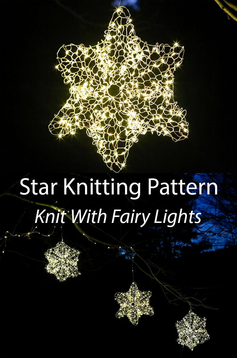 Christmas Knitting Pattern Star Knit With Fairy Lights