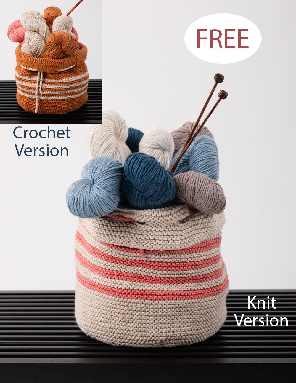 Stash and Stow Bags Free Knit or Crochet Pattern