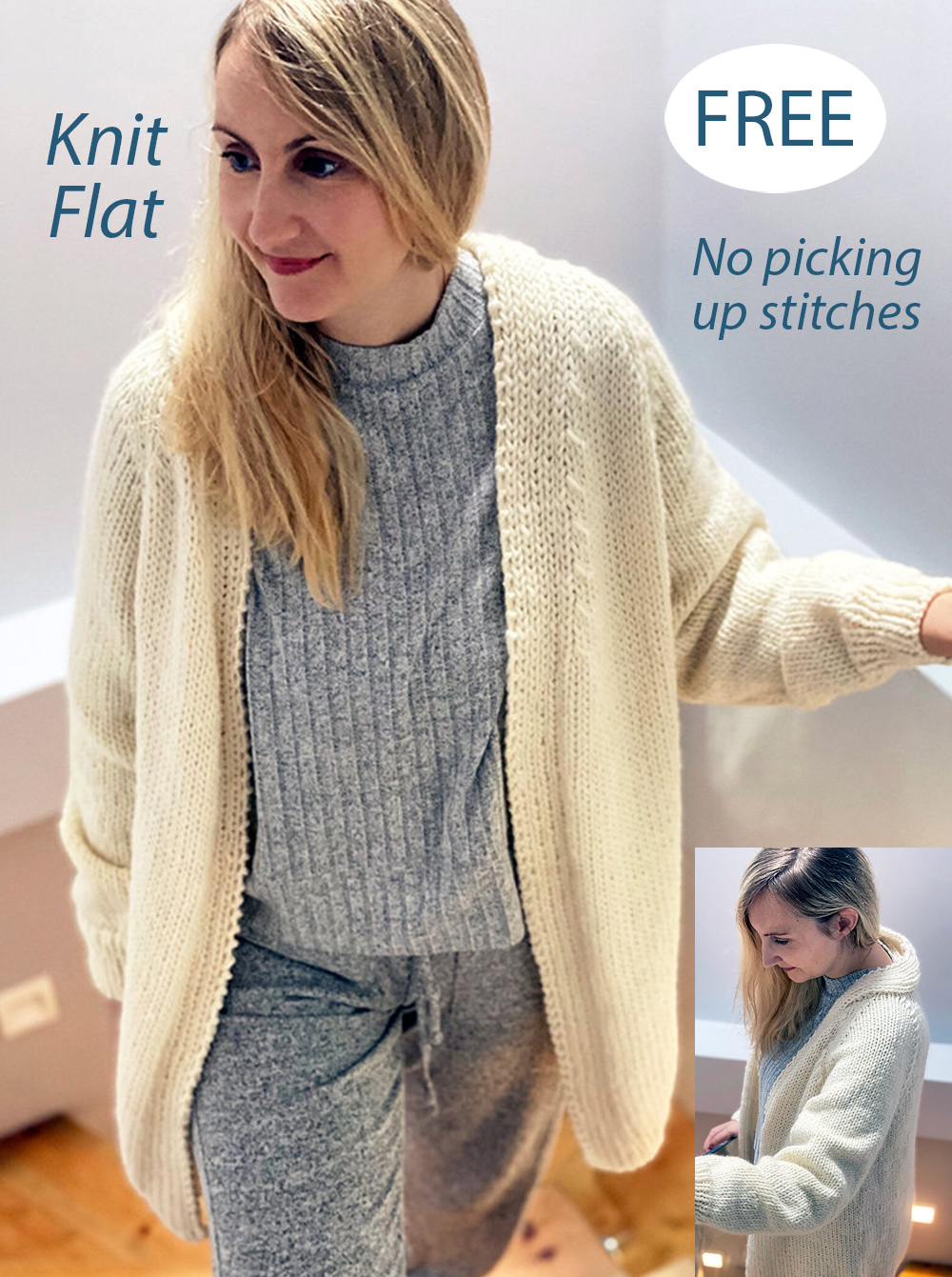 Free Knitting Pattern Stay Home Cardigan