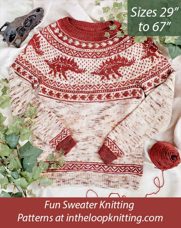 Stegosauarus Sweater Knitting Pattern