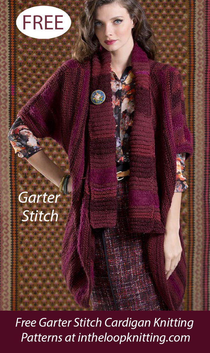 Free Garter Stitch Stella Sweater Cardigan Knitting Pattern