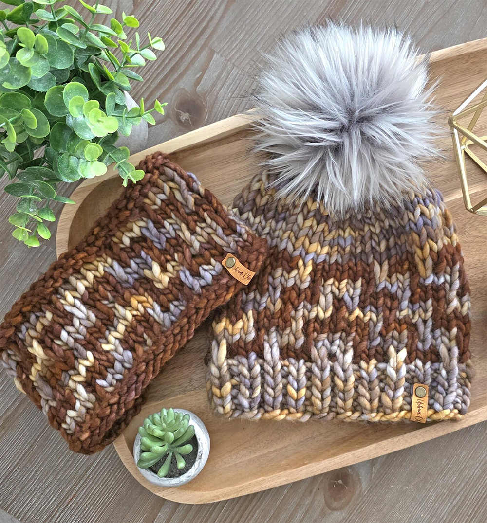 Step Up Beanie and Headband Knitting Pattern