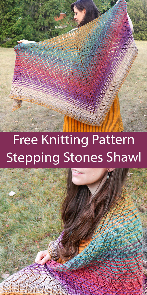 Free Shawl Knitting Pattern Stepping Stones Shawl
