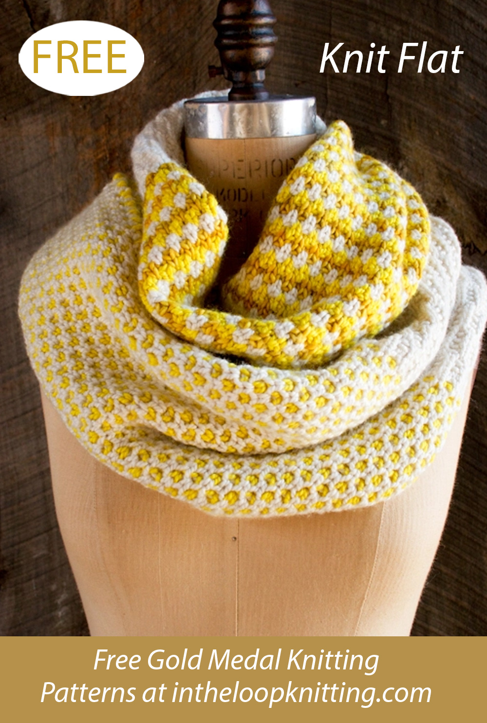 Free Stitch Block Cowl Knitting Pattern