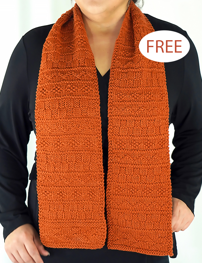 Free Knitting Pattern Stitch Sampler Scarf