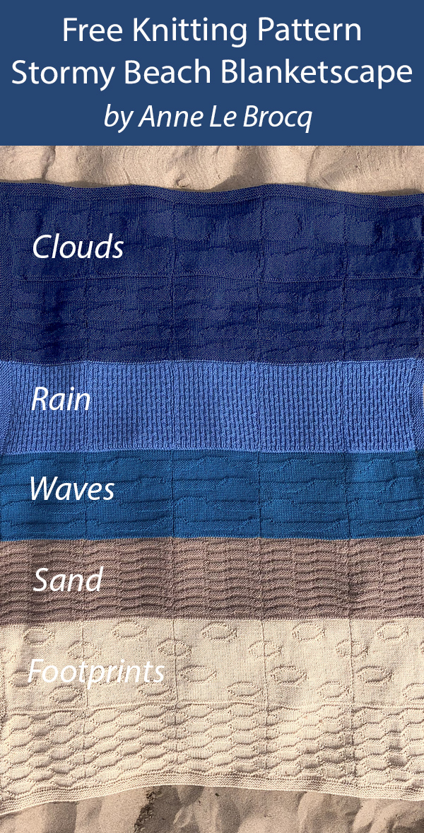 Free Blanket Knitting Pattern Stormy Beach Blanketscape