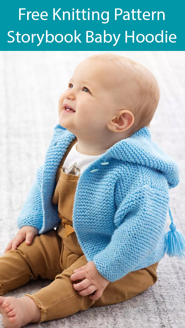 Free Knitting Pattern for Storybook Baby Hoodie