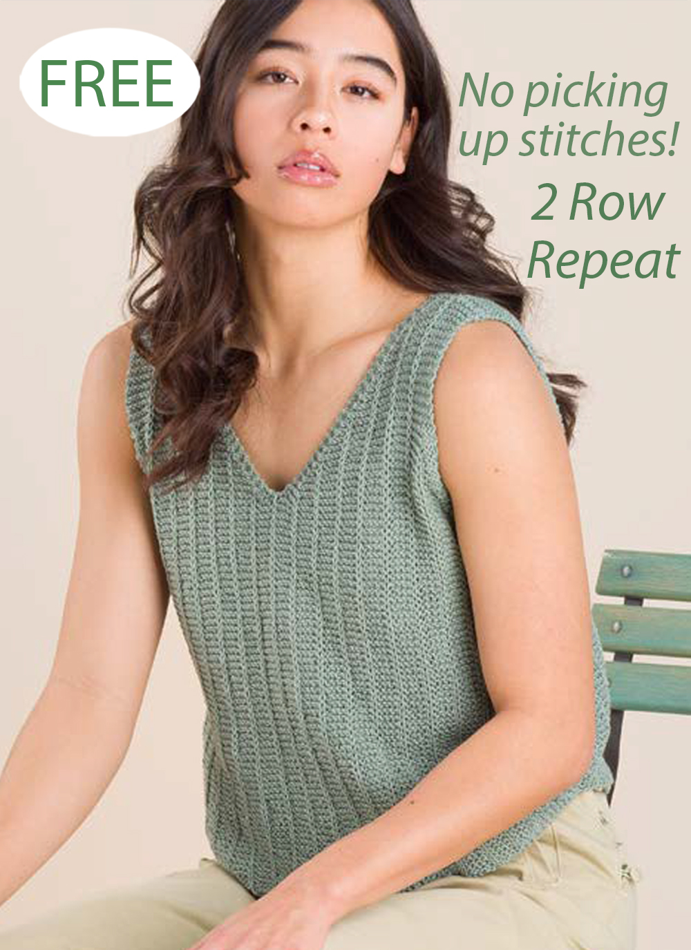 Knitting Pattern Straight Lines Tank 