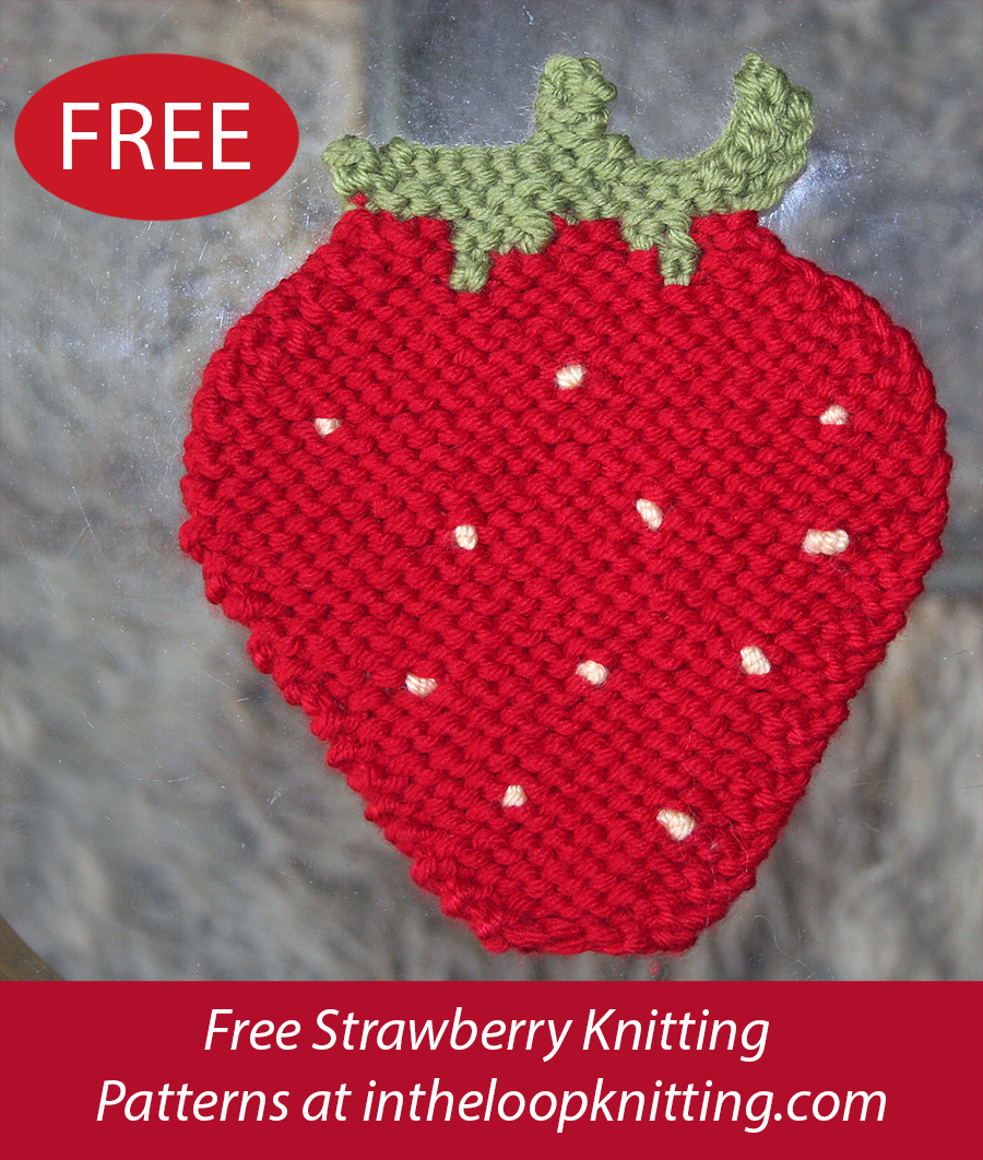 Free Strawberry Coaster Knitting Pattern