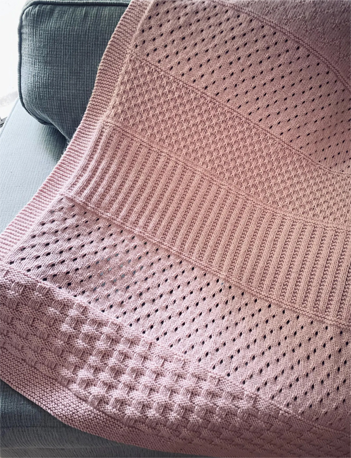 Strawberry Fields Baby Blanket Knitting Pattern