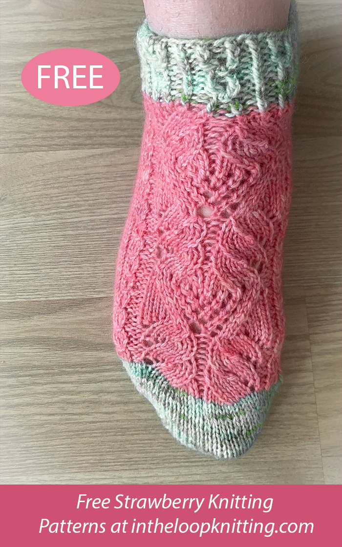 Free Strawberry Shorties Socks Knitting Pattern