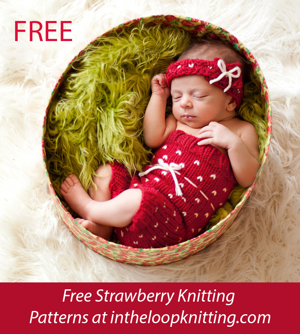 Free Baby Strawberry Shorts Set Knitting Pattern