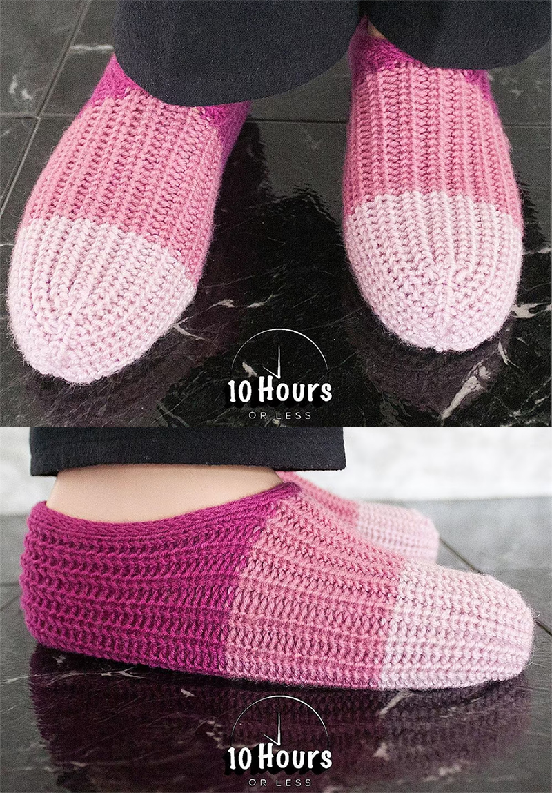 Strawberry Sundae Slippers Knitting Pattern 