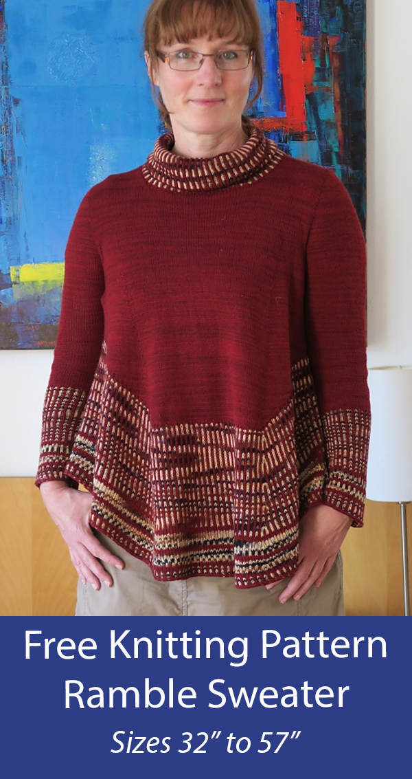 Free Sweater Knitting Pattern Streifzug Ramble Sweater