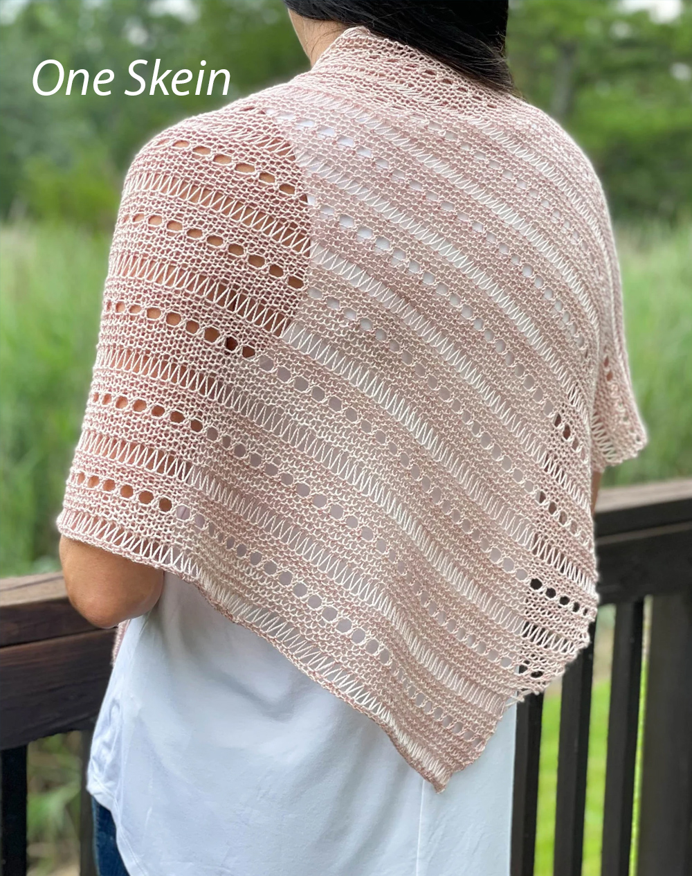 One Skein Striation Point Shawl Knitting Pattern 