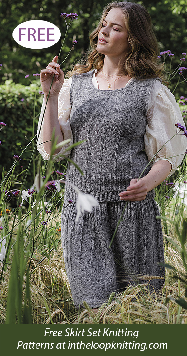 Strimma Skirt and Vest Knitting Pattern Set