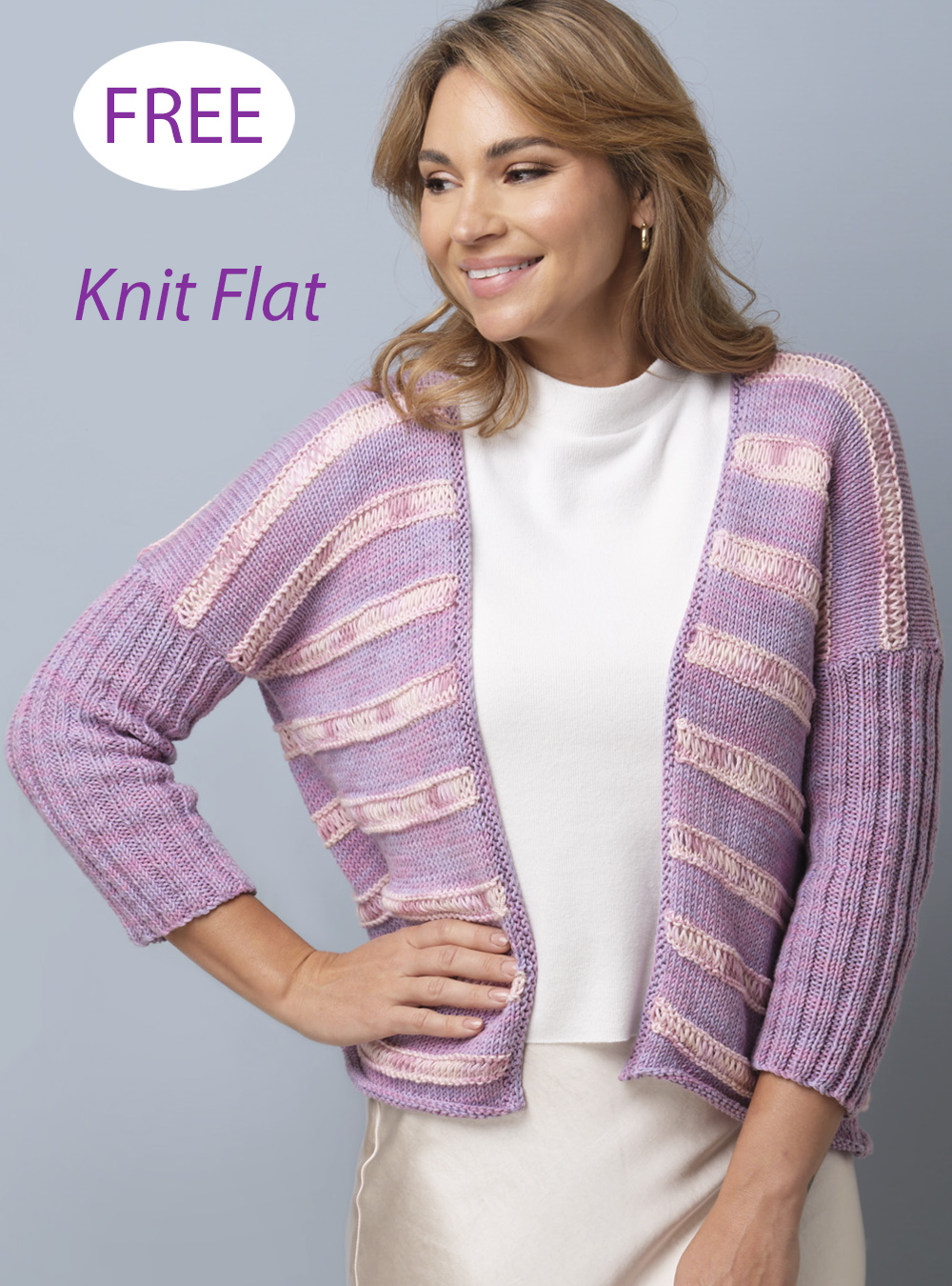 Free Knitting Pattern Stripe Pattern Cardigan