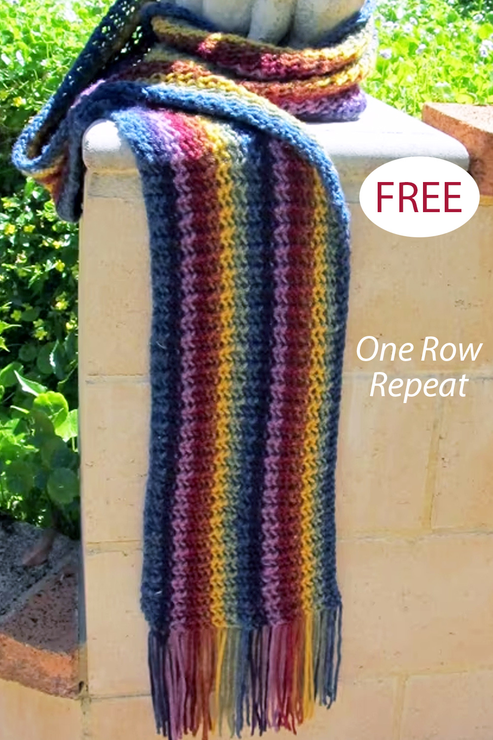 Free Knitting Pattern Striped Alpaca Scarf
