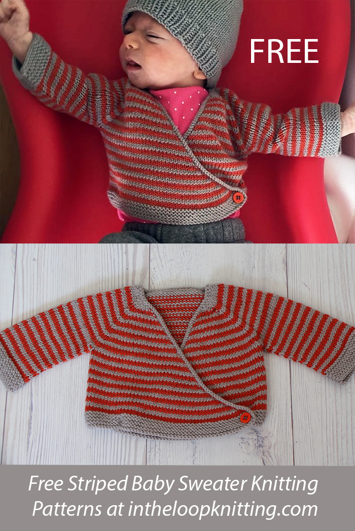 Free Striped Baby Cardigan Knitting Pattern