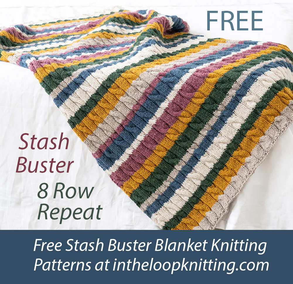 Free Stash Buster Cabled Afghan Knitting Pattern