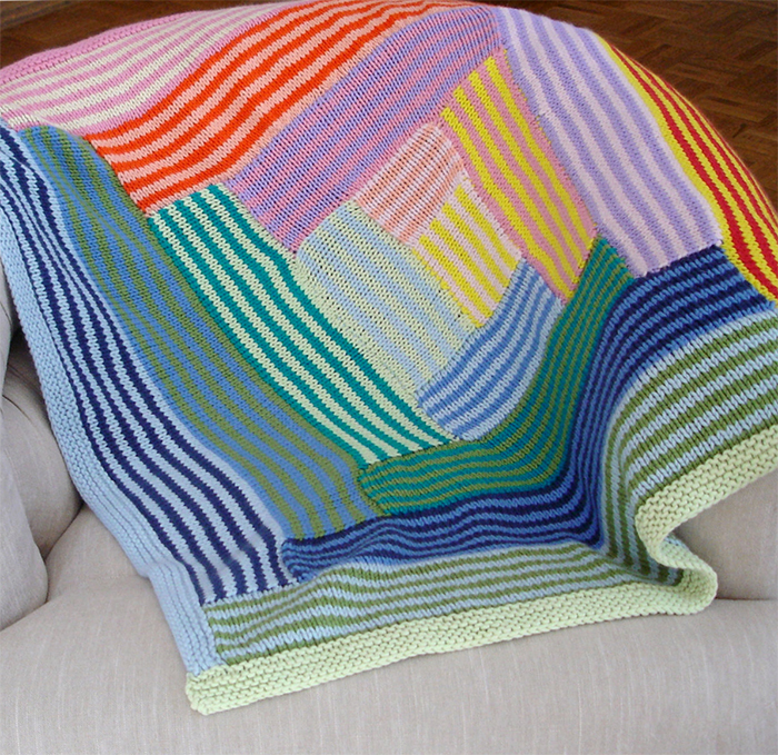 SeaShell Scrap yarn blanket Knitting Pattern — Creative with clay