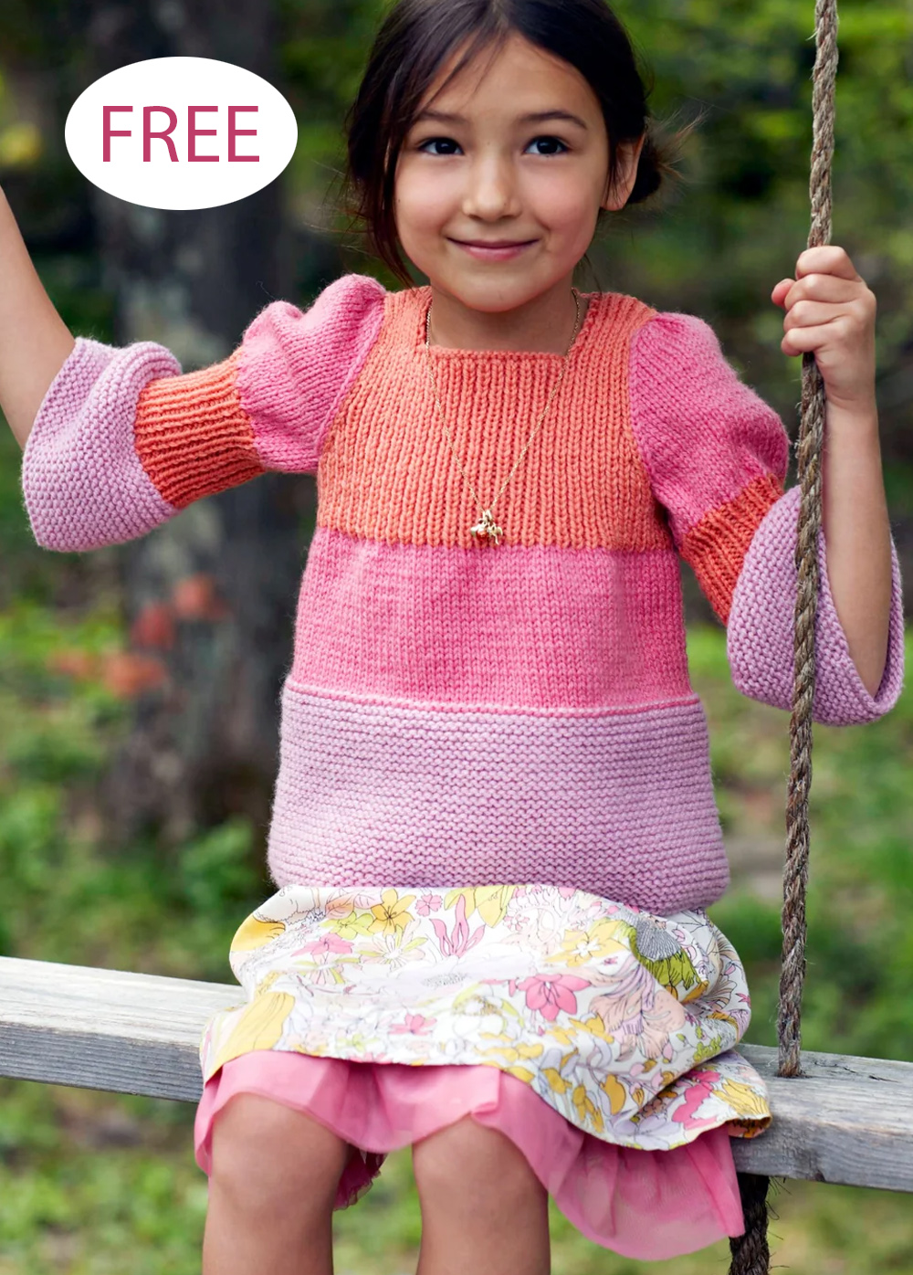 Free Striped Swing Sweater Knitting Pattern
