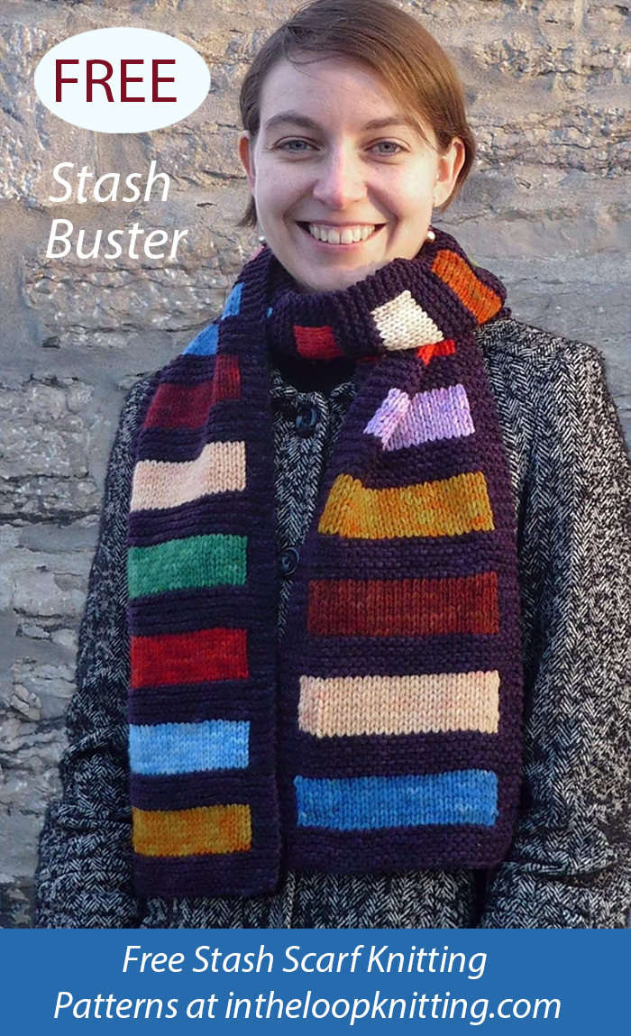 Free Stash Buster Stripes and Ladders Scarf Knitting Pattern