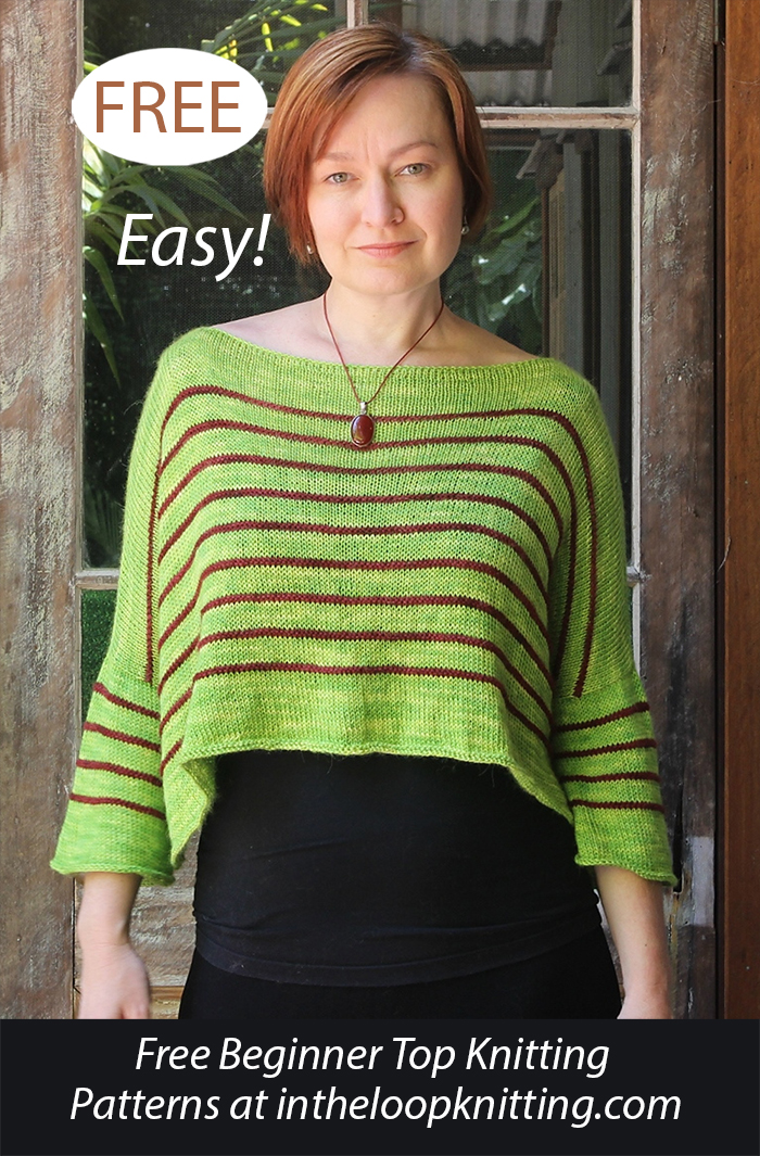 Free Stripey Linier Sweater Knitting Pattern