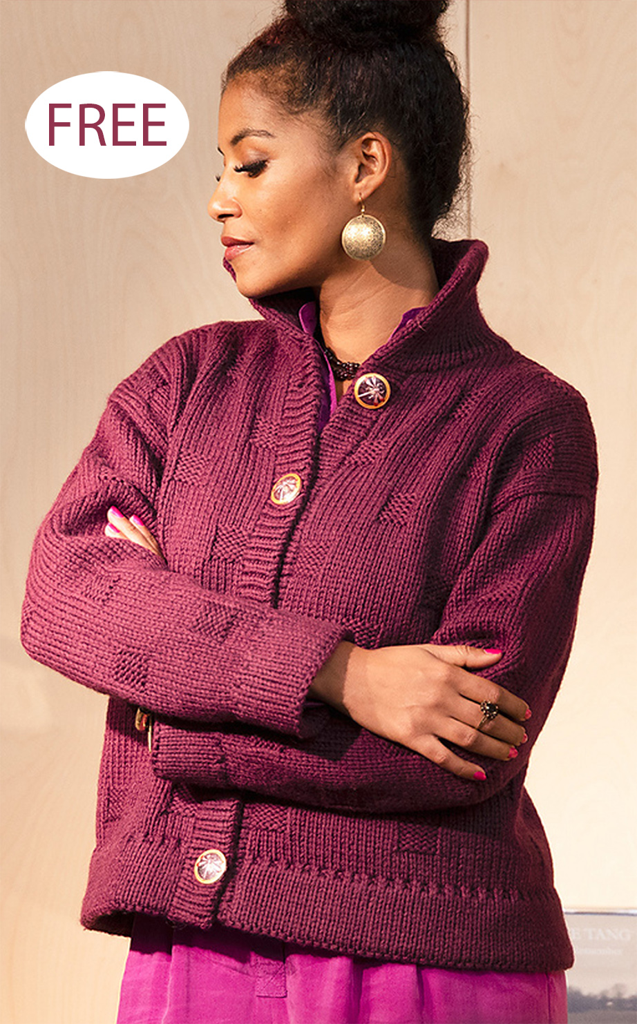 Stuga Jacket Collared Cardigan  Knitting Pattern
