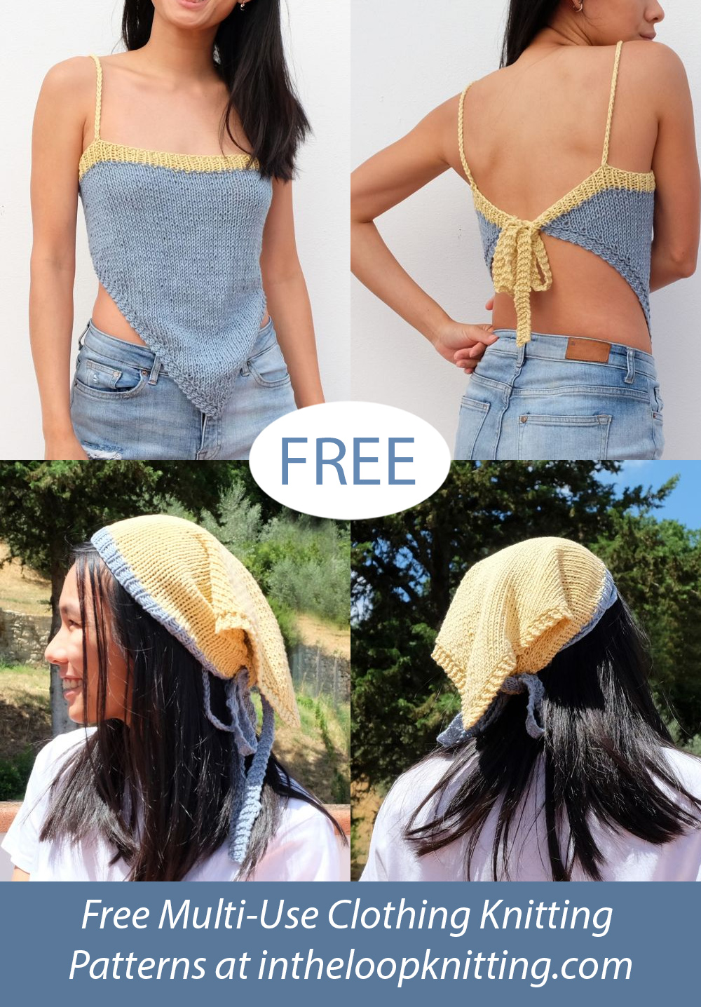 Free Summer Bandana Top Knitting Pattern 